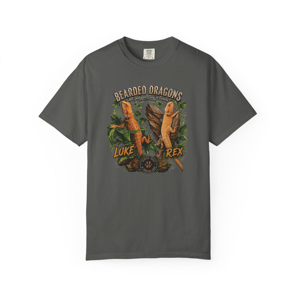 Bearded Dragons Illustration TShirt Luke Rex Reptile Lover Tee