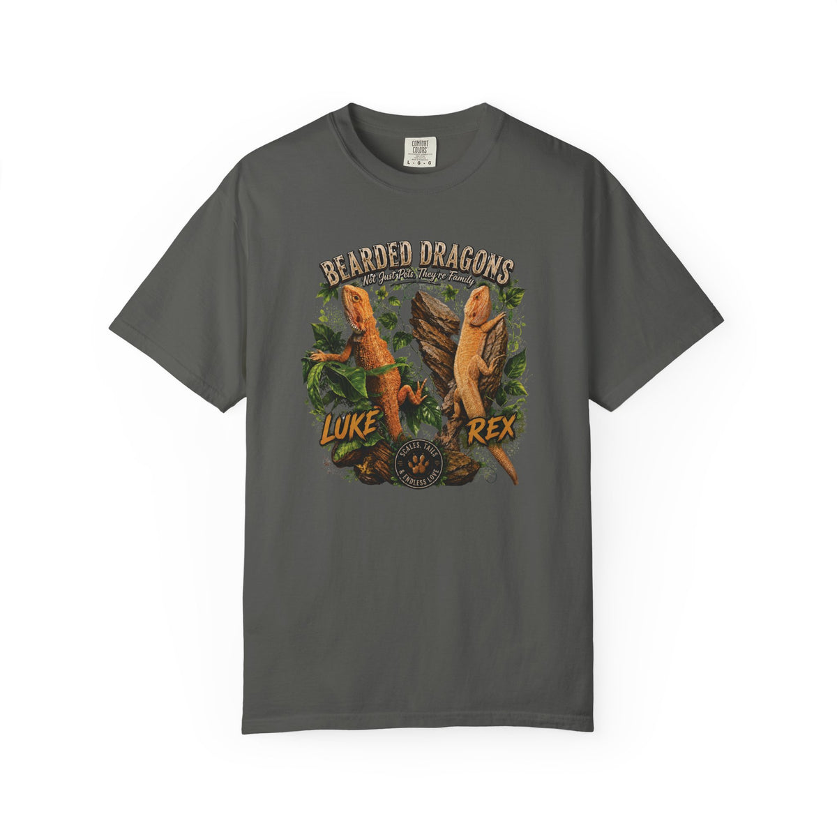 Bearded Dragons Illustration TShirt Luke Rex Reptile Lover Tee