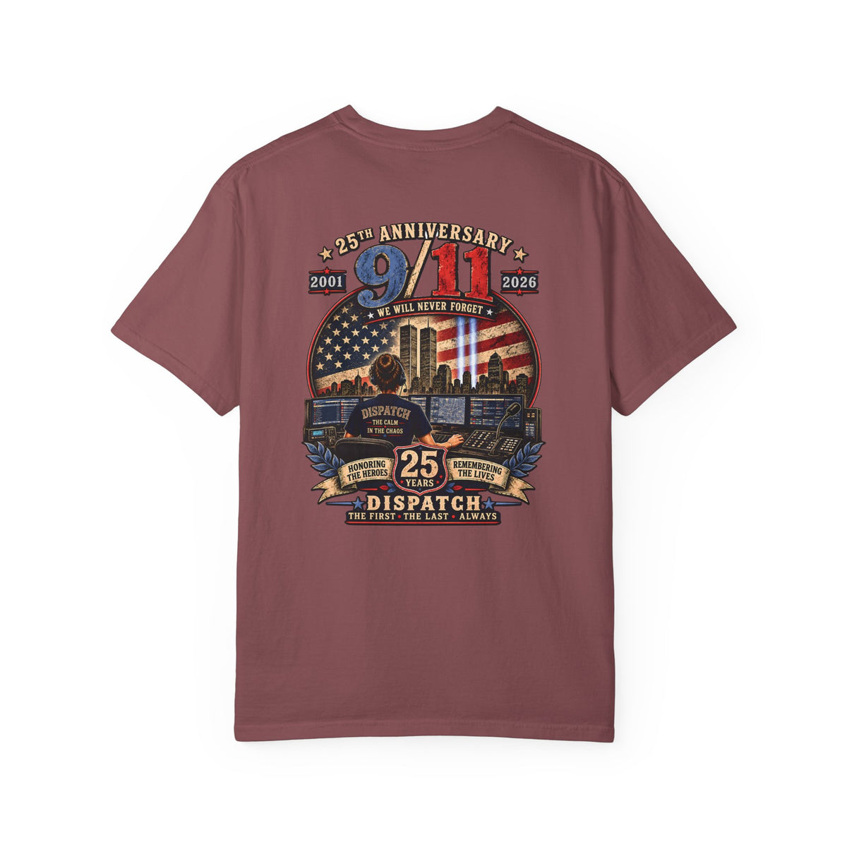 9 11 Memorial 25th Anniversary Tribute Tee 911 Dispatcher