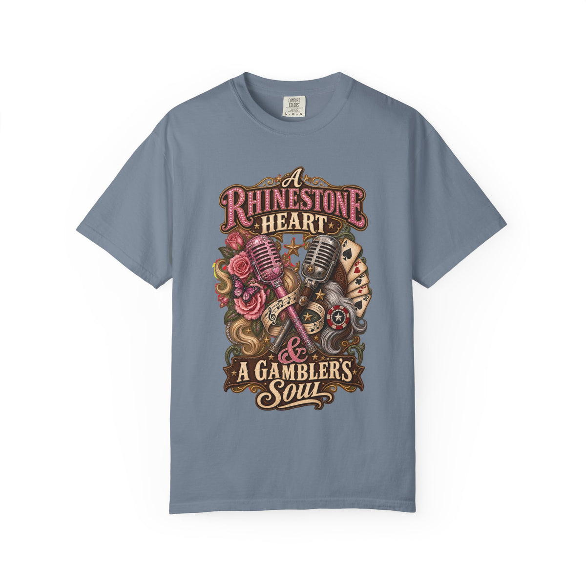Rhinestone Heart Country Girl T-Shirt Memorial Dolly