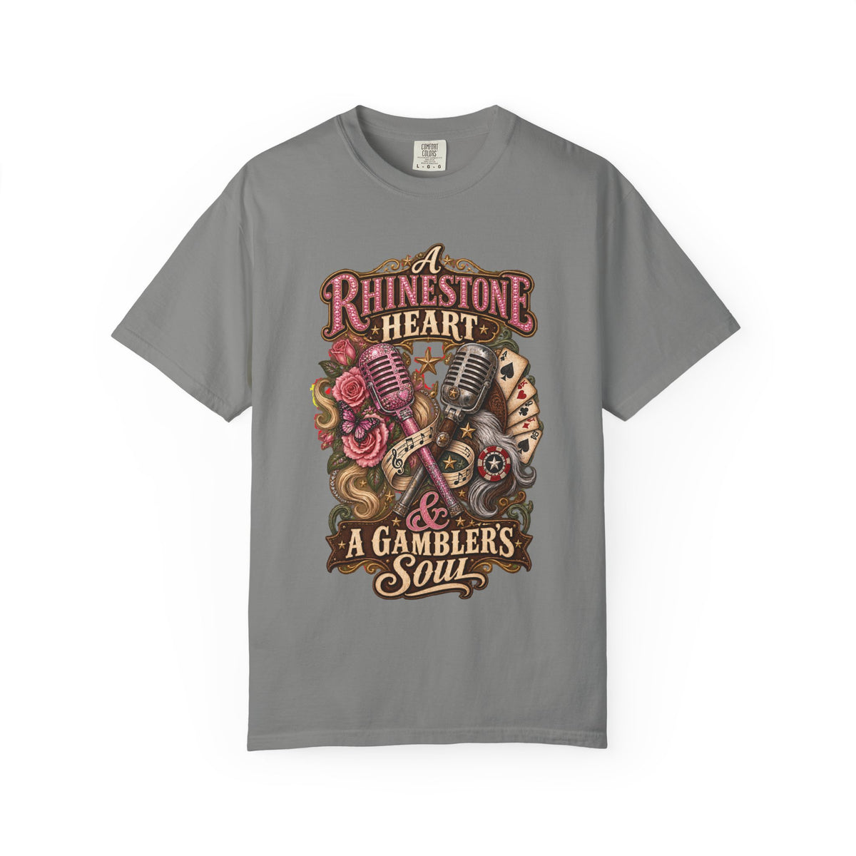 Rhinestone Heart Country Girl T-Shirt Memorial Dolly