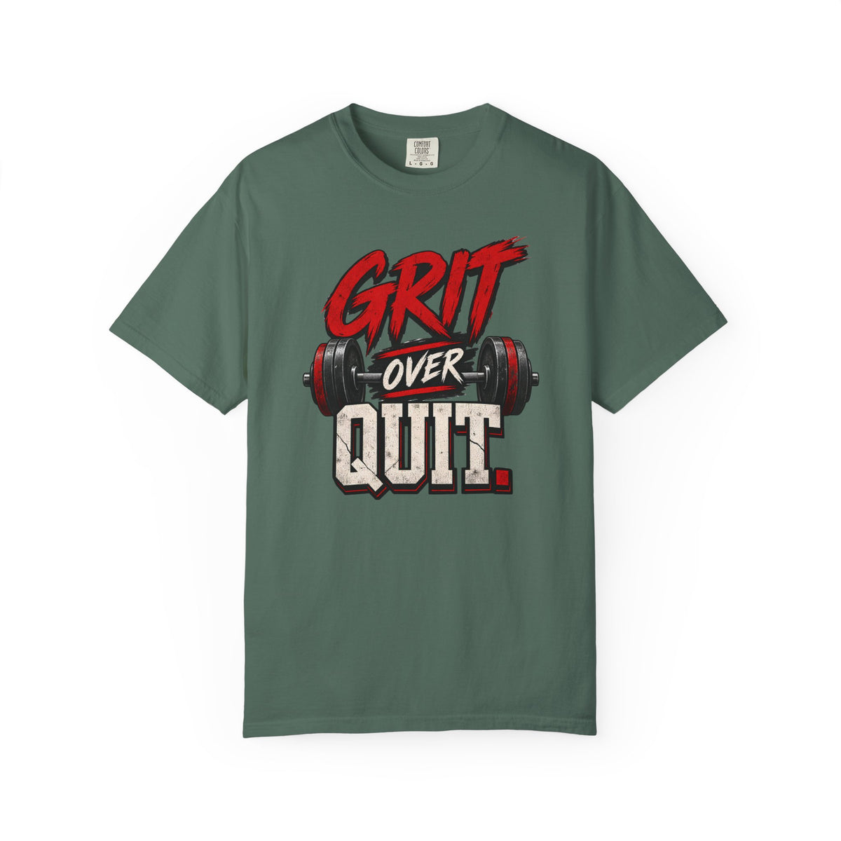 Grit Over Quit TShirt Motivational Weightlifting Gym Tee