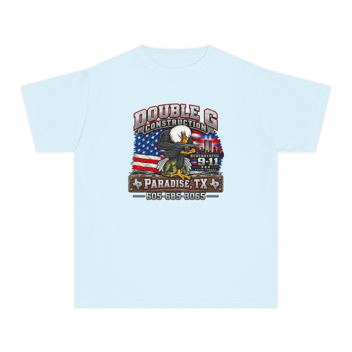 Double G Construction 9 11 Tribute Youth Tee
