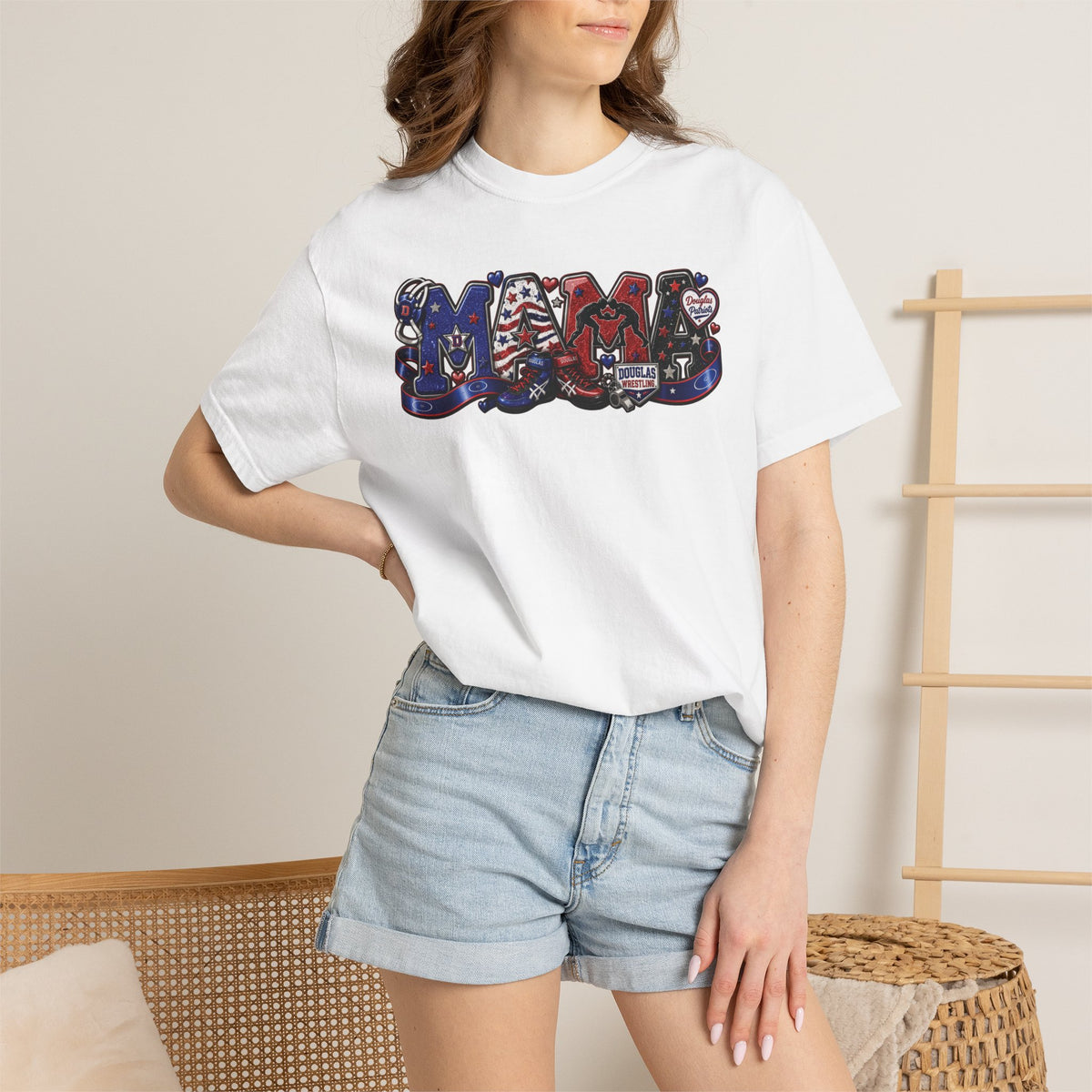 T-Shirt — Patriotic Americana Graphic Tee (USA Flag Collage)