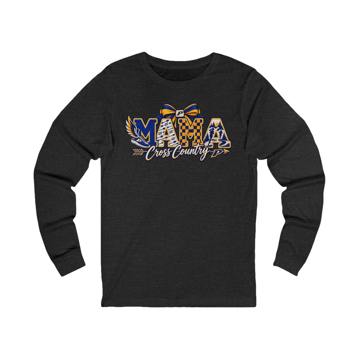 Mama Cross Country Long Sleeve Tee - Mom Runner Gift