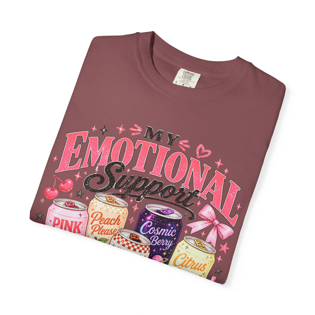 Emotional Support Energy Drinks T-Shirt — Vintage Candy Soda Graphic Tee