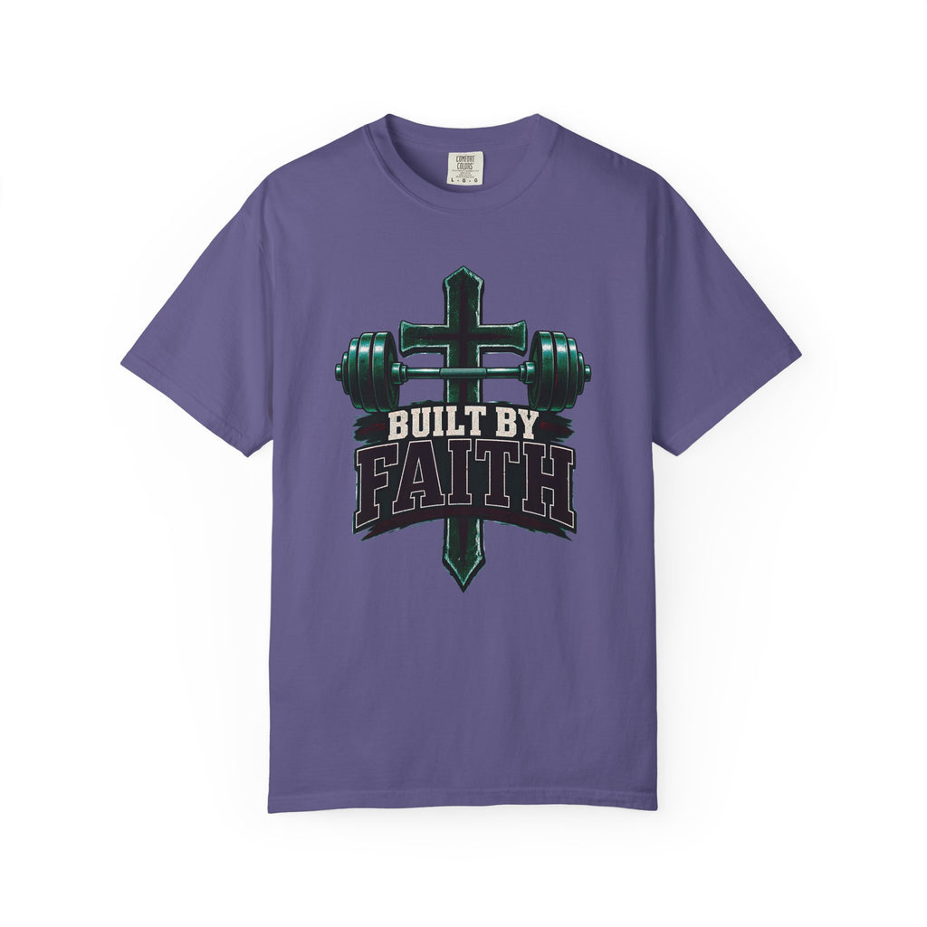 Built by Faith Cross & Barbell T-Shirt