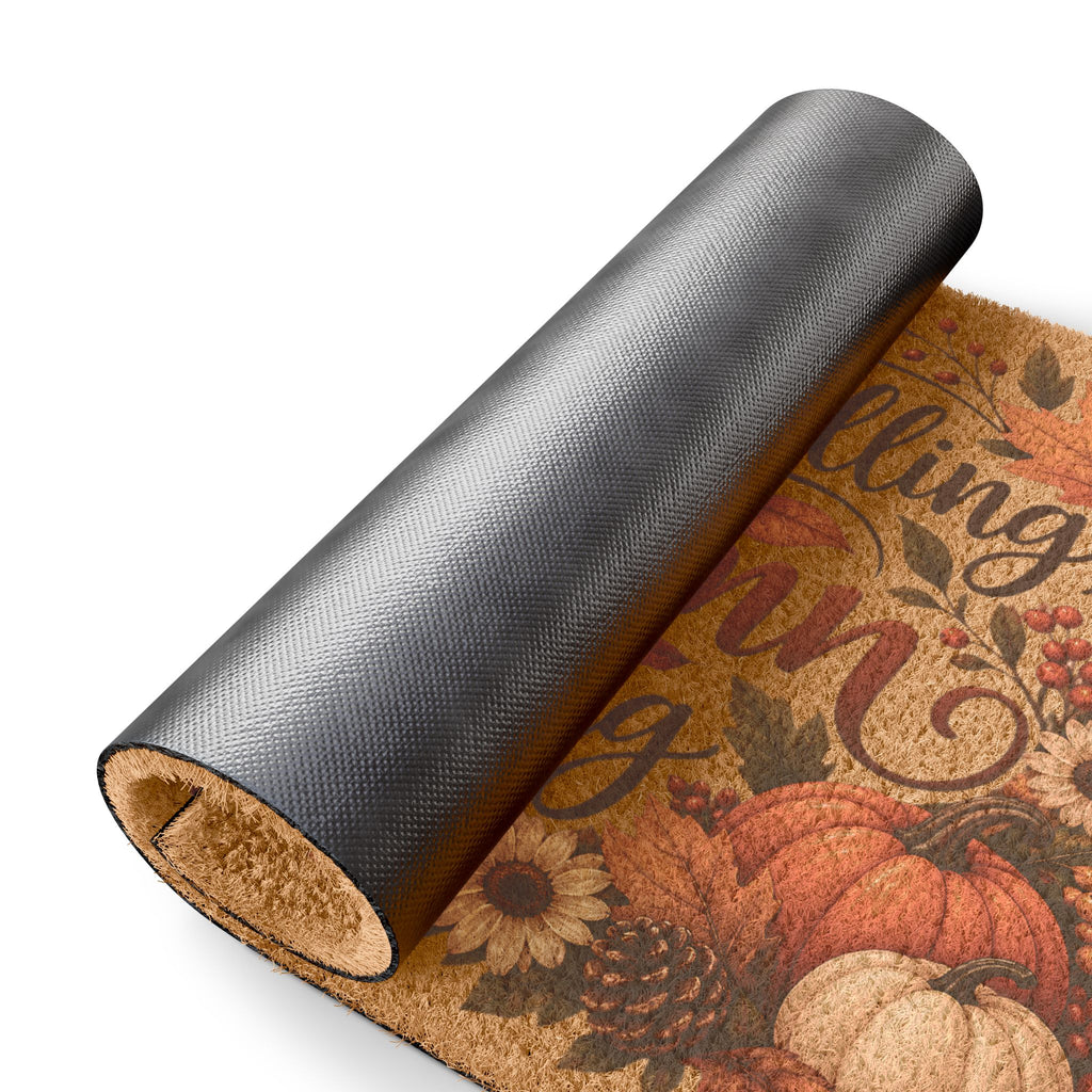 Autumn Is Calling Doormat Fall Pumpkin Leaves Welcome Mat