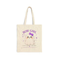 Bow Girl™ Ghost Canvas Tote Bag - Reusable Shopping & Gift Tote