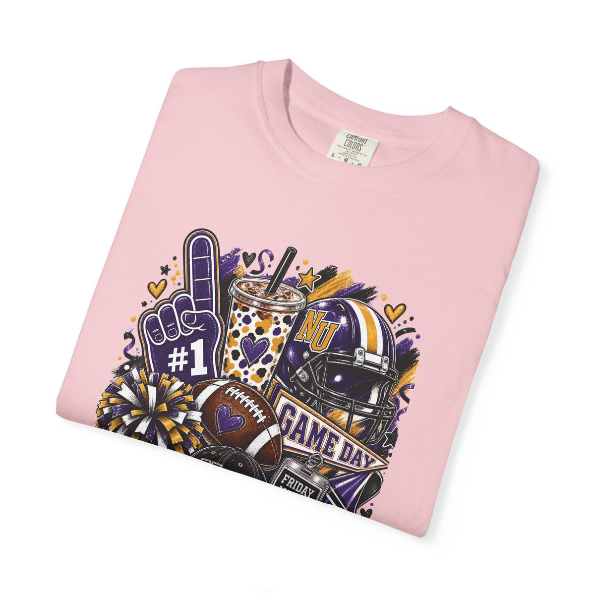 Game Day Football NU Tiger Fan Tee