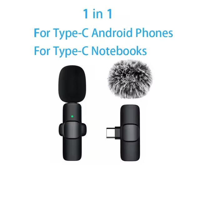 2 piece wireless Lavalier microphone