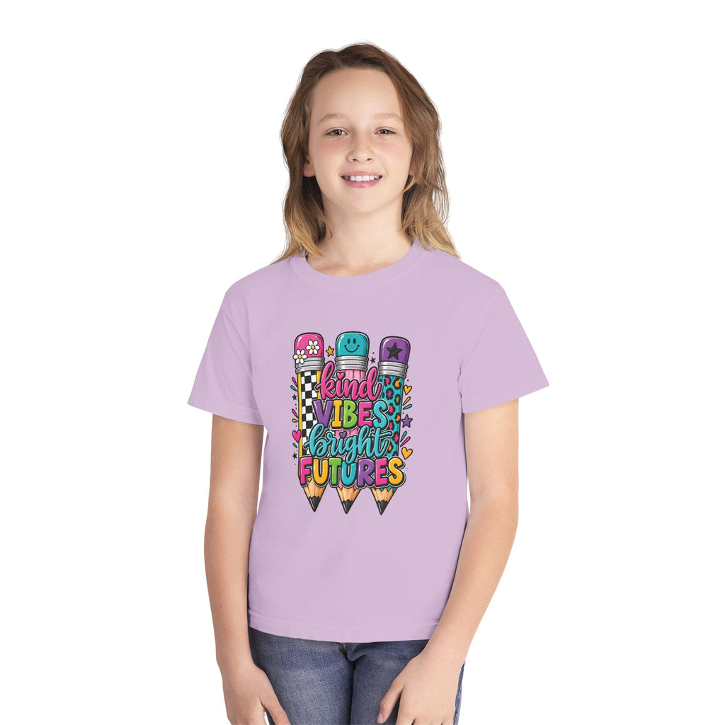 "Kind Vibes Bright Futures" Colorful Pencil Graphic Tee