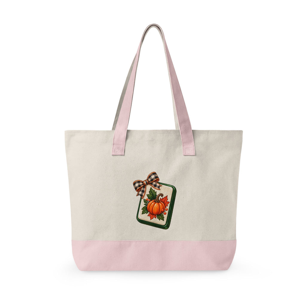 Fall Canvas Mahjong Zippered Tote