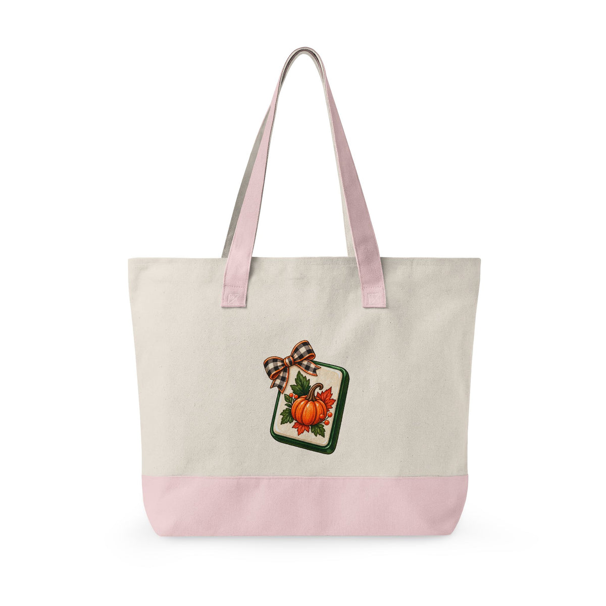 Fall Canvas Mahjong Zippered Tote