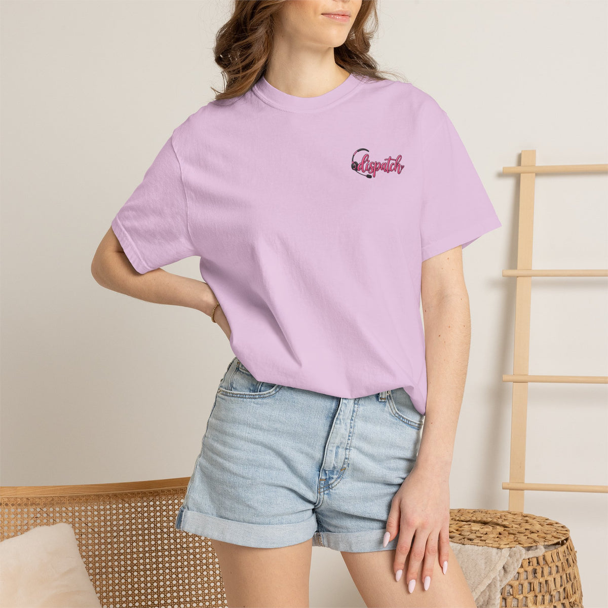 911 Dispatch Pink Ribbon T‑Shirt — Breast Cancer Awareness Dispatcher Tee