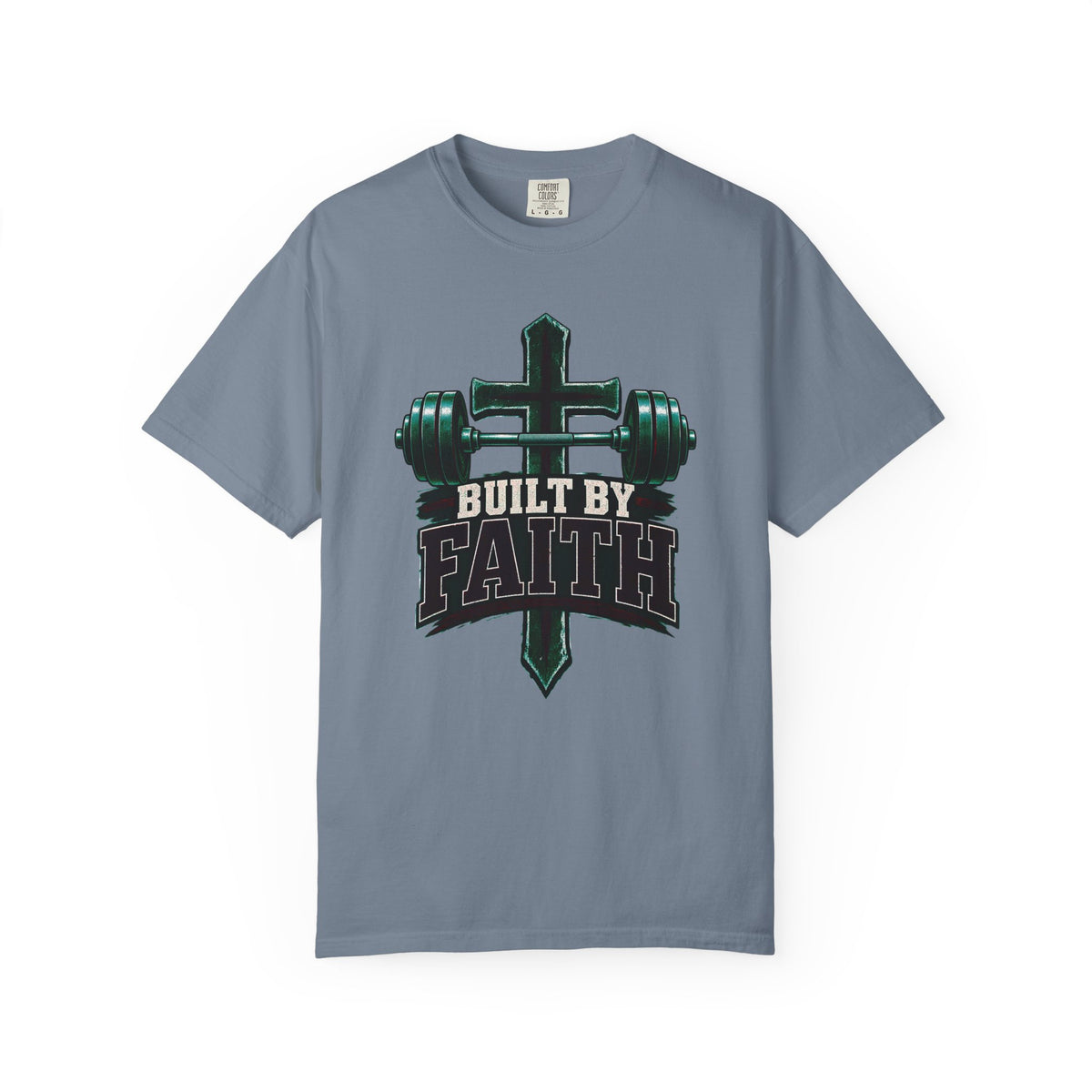 Built by Faith Cross & Barbell T-Shirt