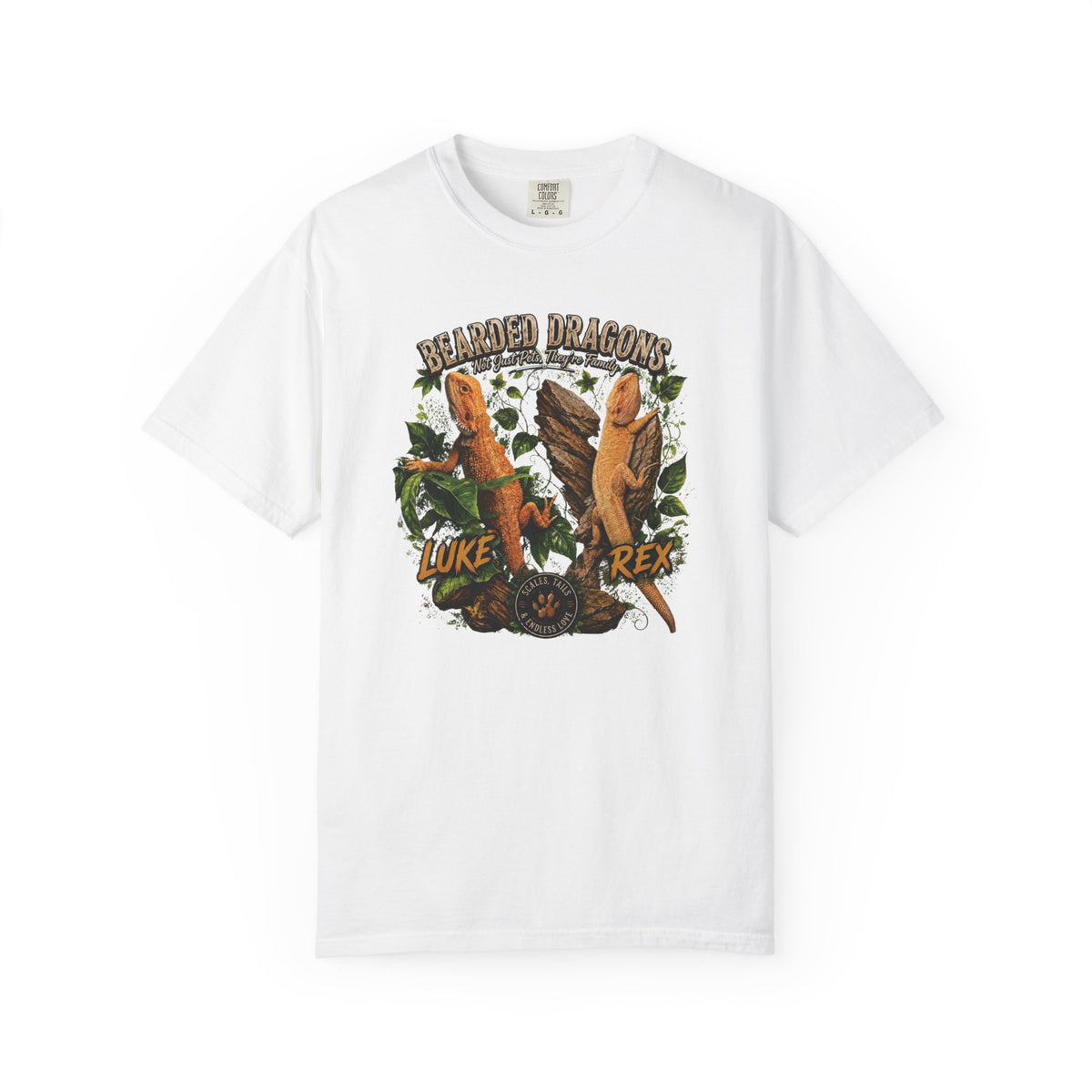 Bearded Dragons Illustration TShirt Luke Rex Reptile Lover Tee