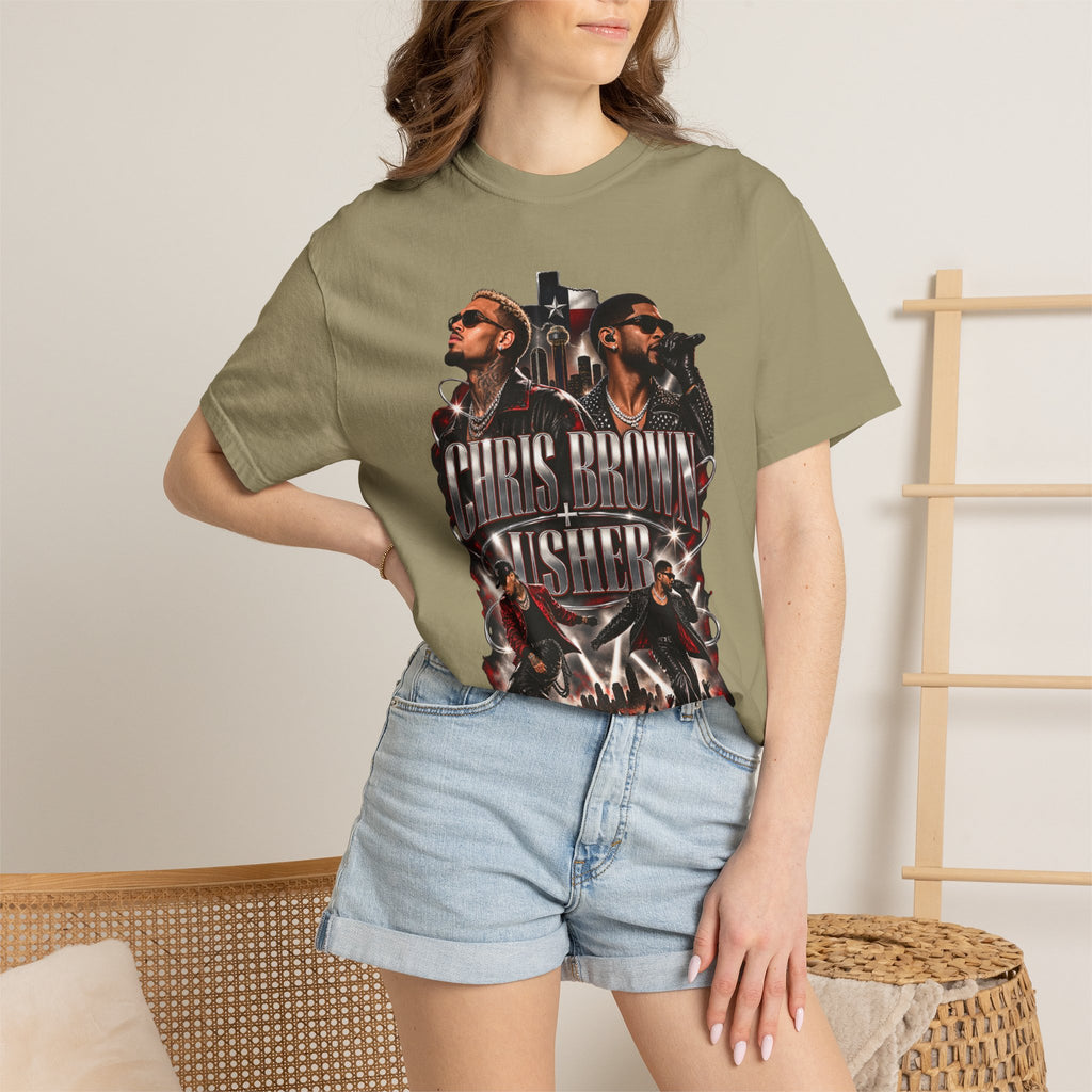 Chris Brown & Usher Concert Tee — Retro R&B Graphic T-Shirt