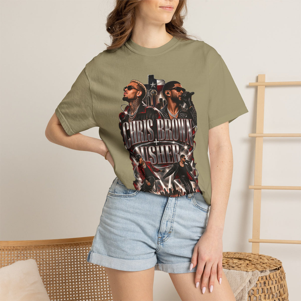 Chris Brown & Usher Concert Tee — Retro R&B Graphic T-Shirt