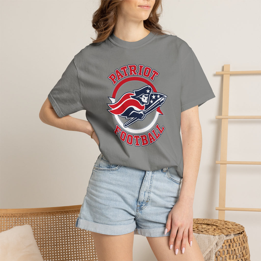 Patriot Football Tee — Vintage American Flag Helmet Crewneck