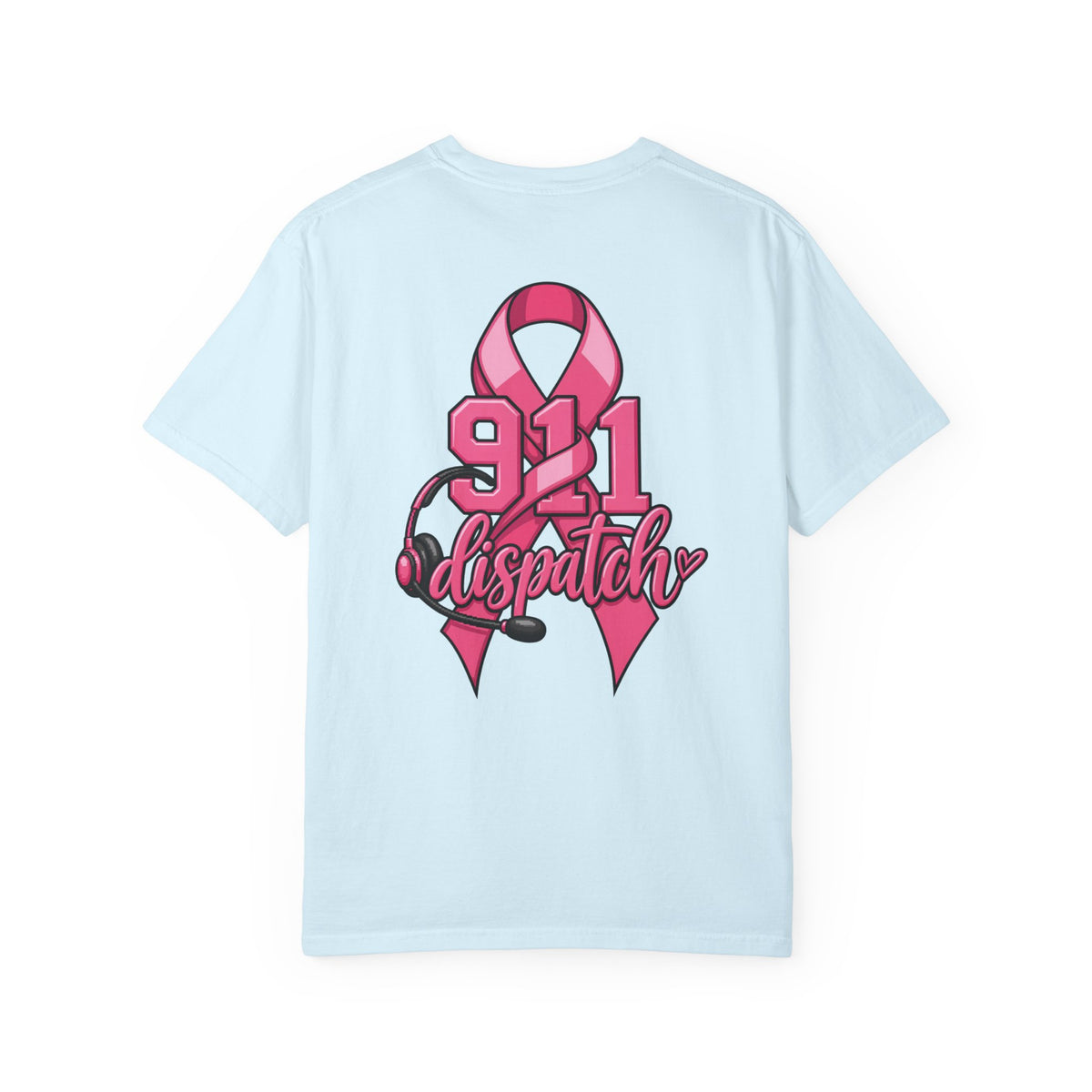 911 Dispatch Pink Ribbon T‑Shirt — Breast Cancer Awareness Dispatcher Tee