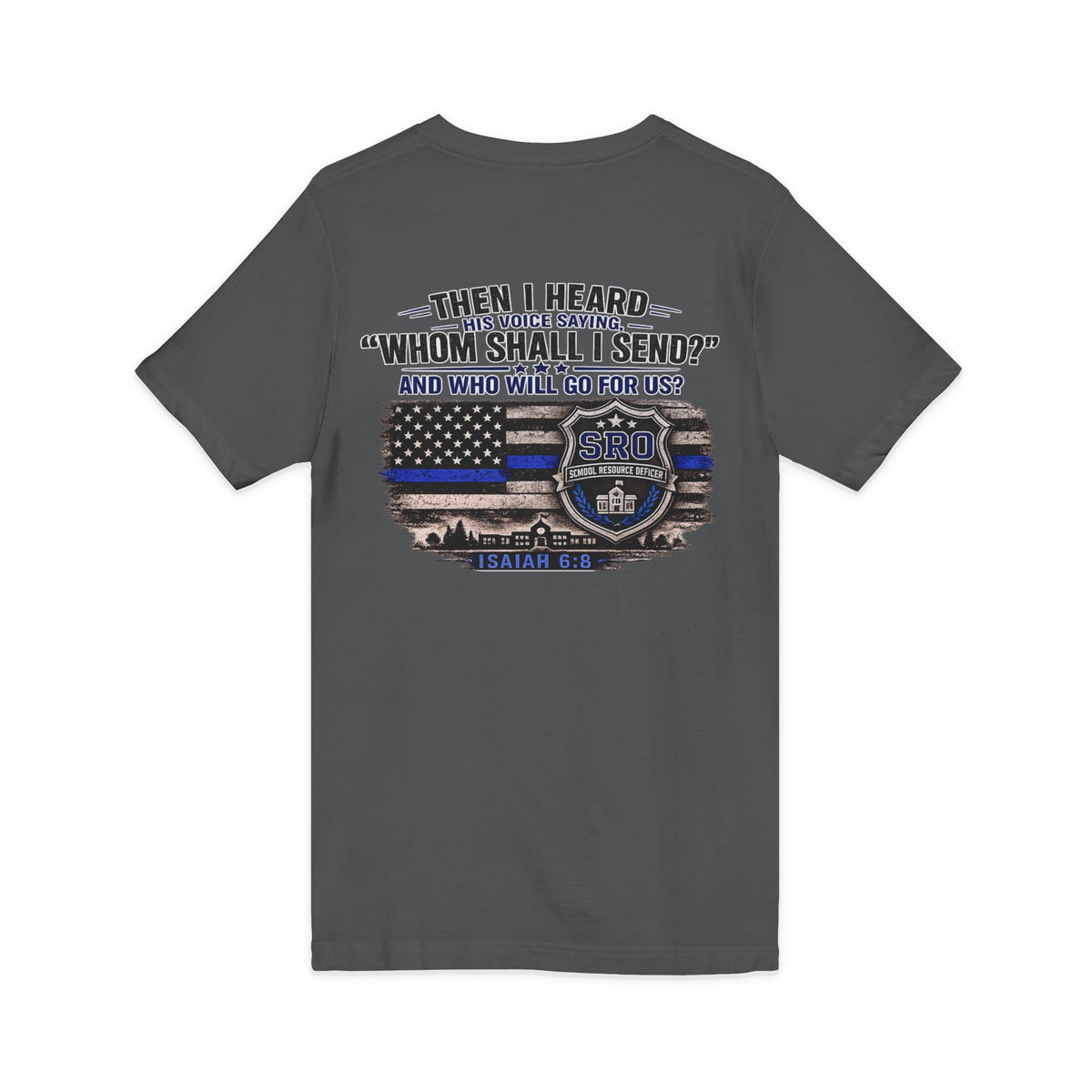 SPOUSE SRO V-Neck Tee — "Then I Heard His Voice Saying Whom Shall I Send"