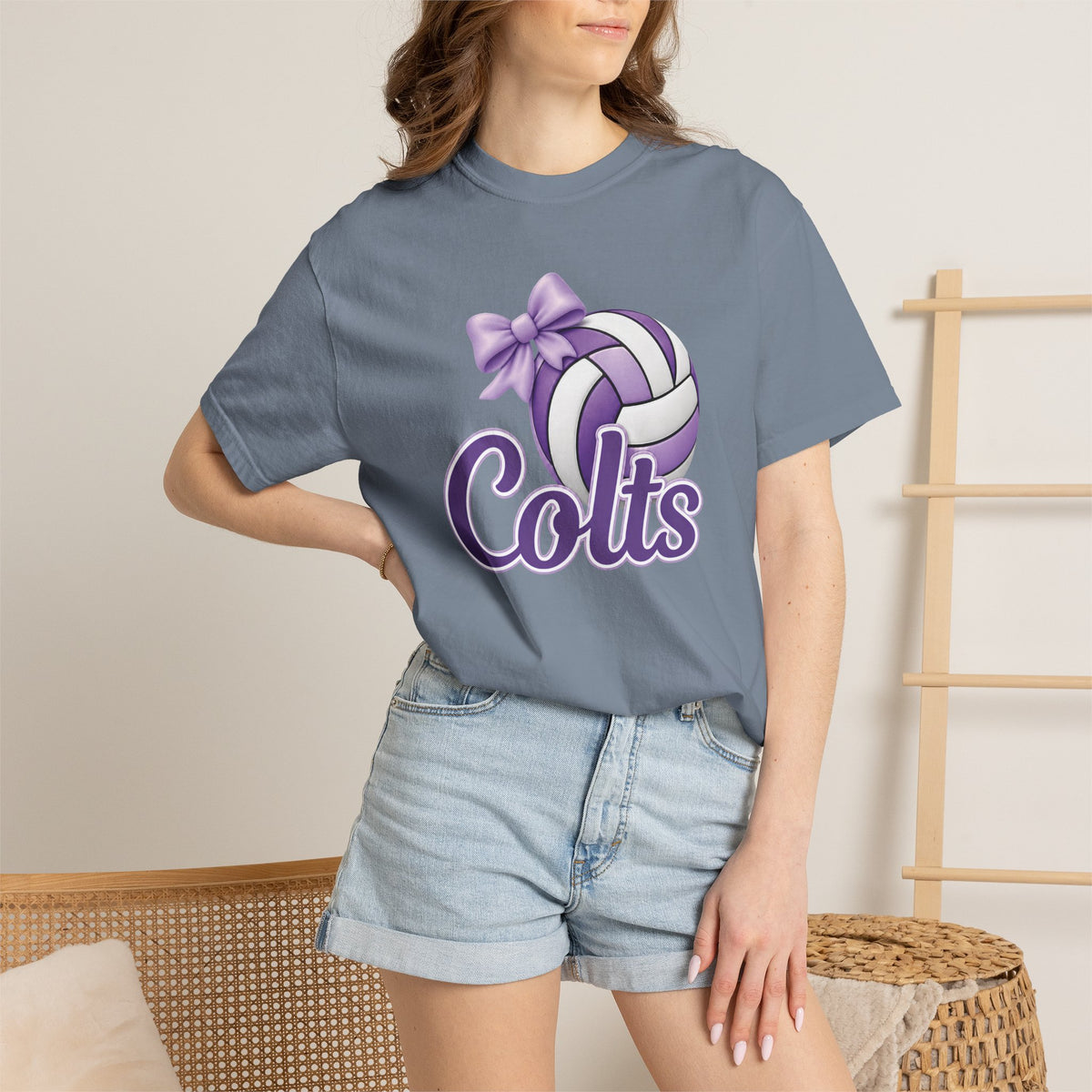 Colts Volleyball Purple Tee