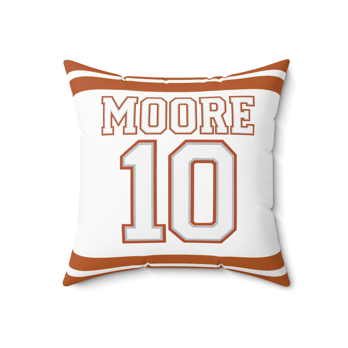Personalized Sports Jersey Pillow Moore 10 Number Throw Pillow