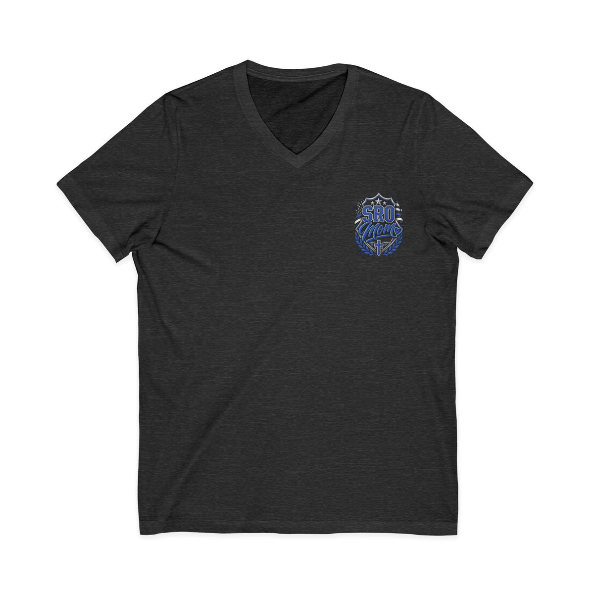 MOM SRO Thin Blue Line V-Neck Tee — "Then I Heard 'Whom Shall I Send?'"