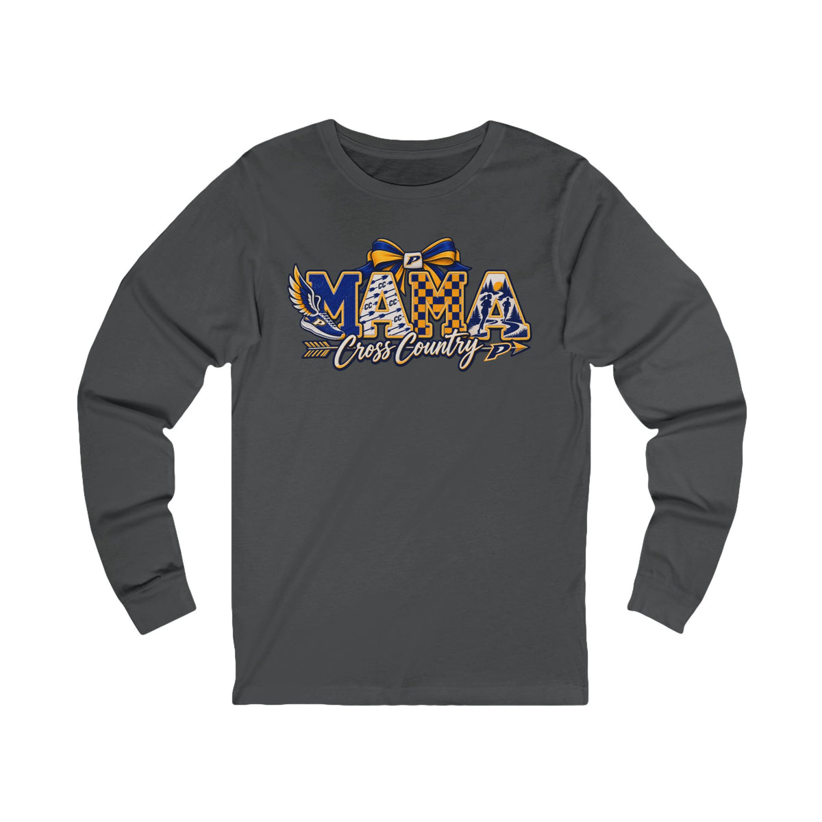 Mama Cross Country Long Sleeve Tee - Mom Runner Gift