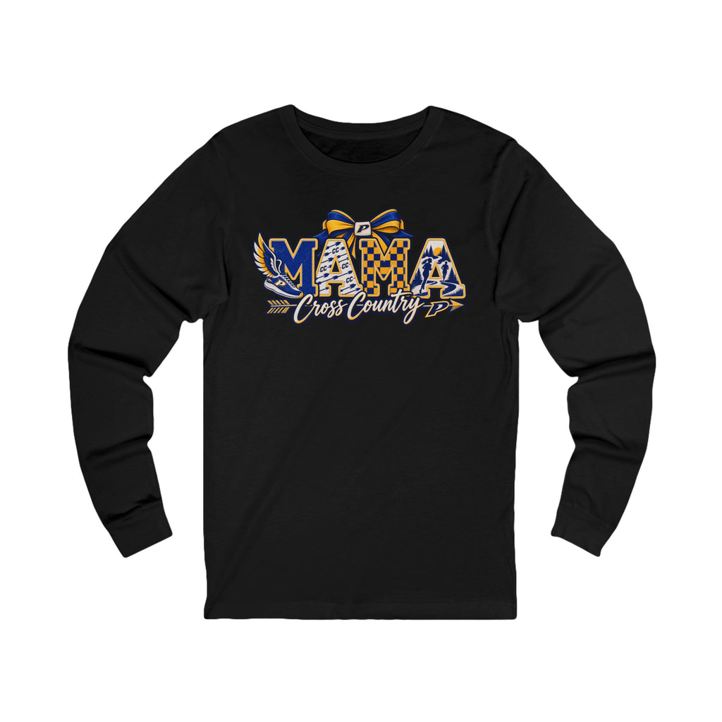 Mama Cross Country Long Sleeve Tee - Mom Runner Gift