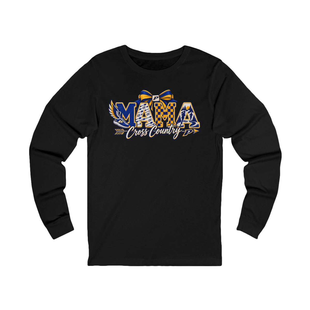 Mama Cross Country Long Sleeve Tee - Mom Runner Gift