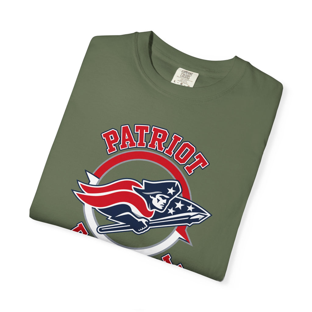 Patriot Football Tee — Vintage American Flag Helmet Crewneck