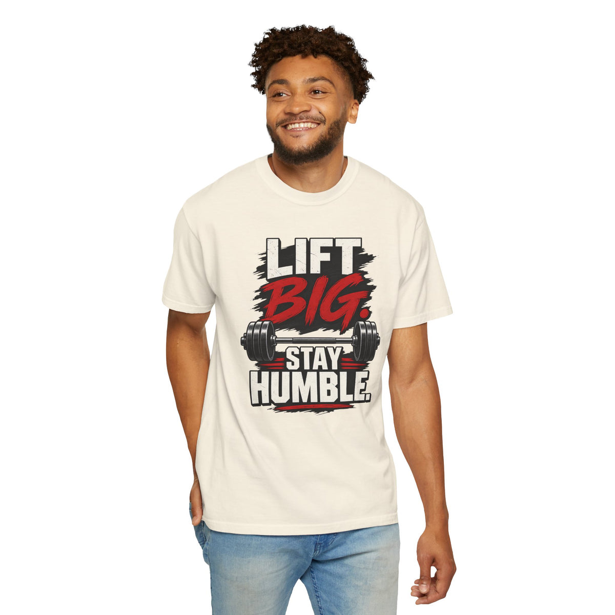Lift Big Stay Humble TShirt Motivational Gym Workout Tee