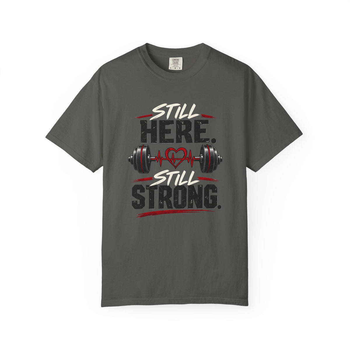 Here Strong Weightlifting TShirt Fitness Gym Graphic Tee