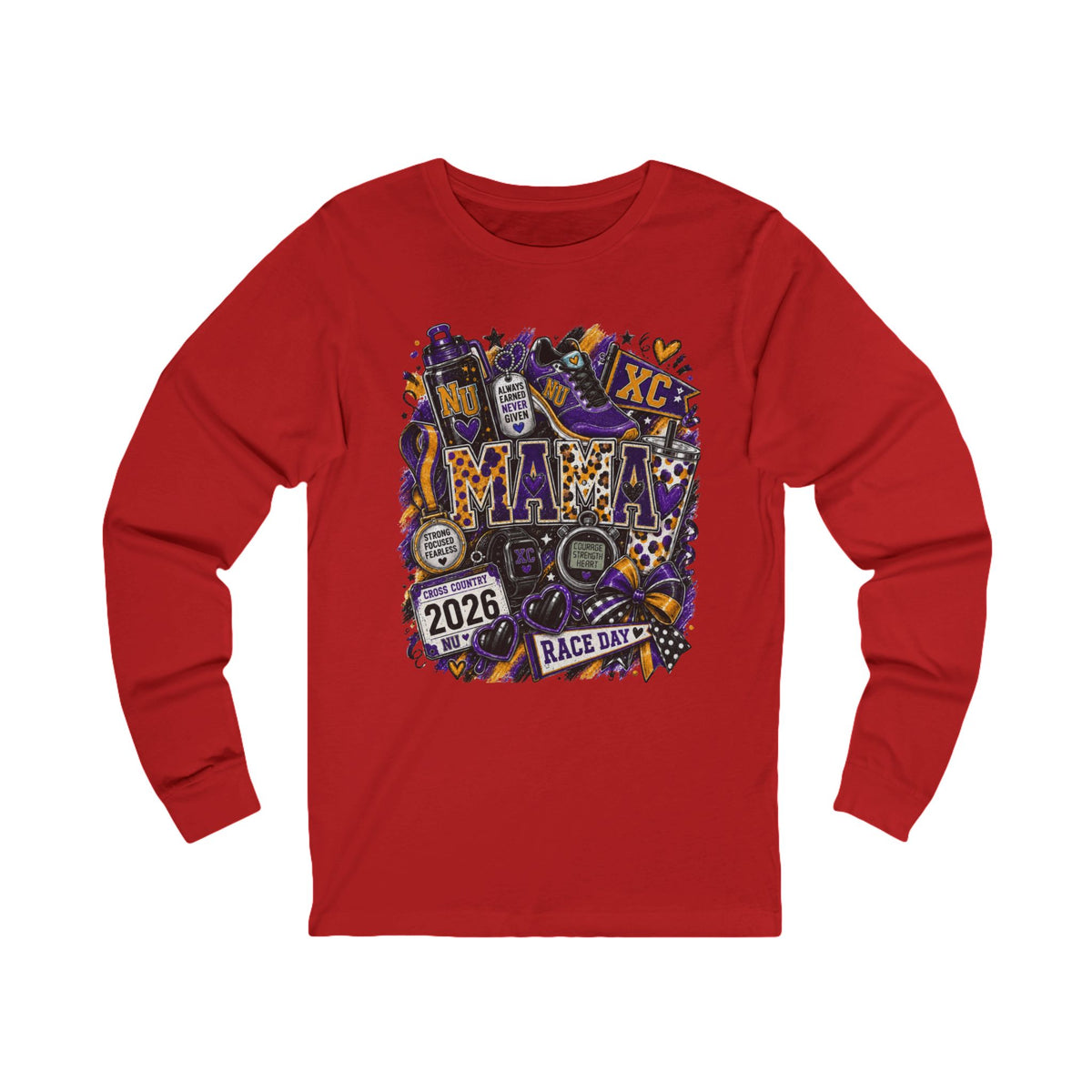 Mama Cross Country Race Day 2026 Long Sleeve Tee