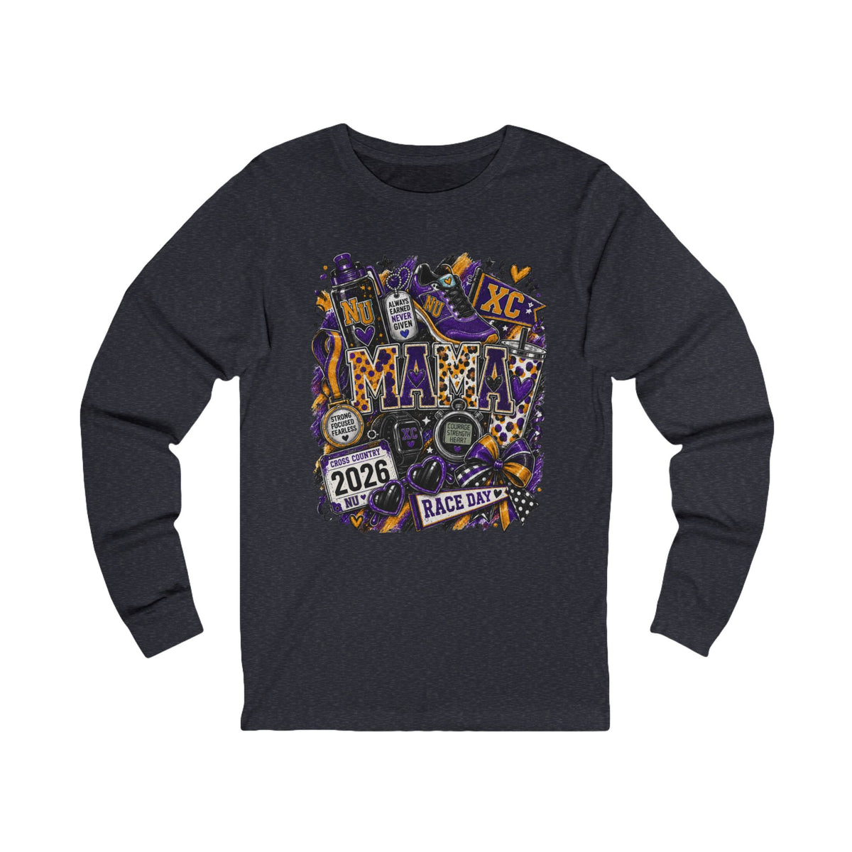 Mama Cross Country Race Day 2026 Long Sleeve Tee