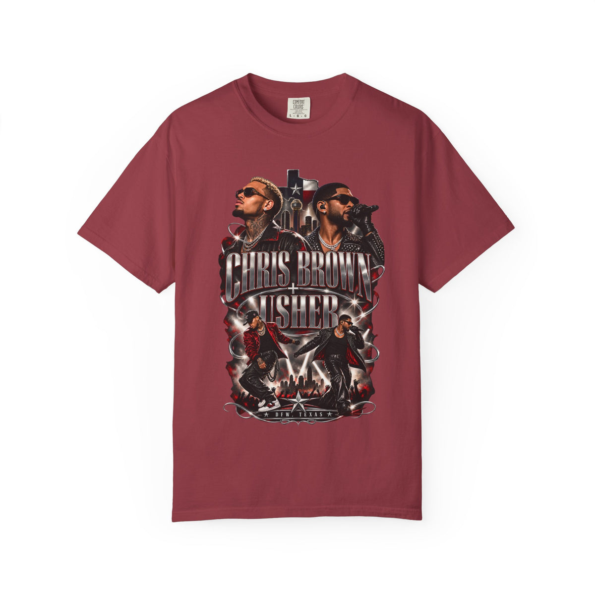 Chris Brown & Usher Concert Tee — Retro R&B Graphic T-Shirt
