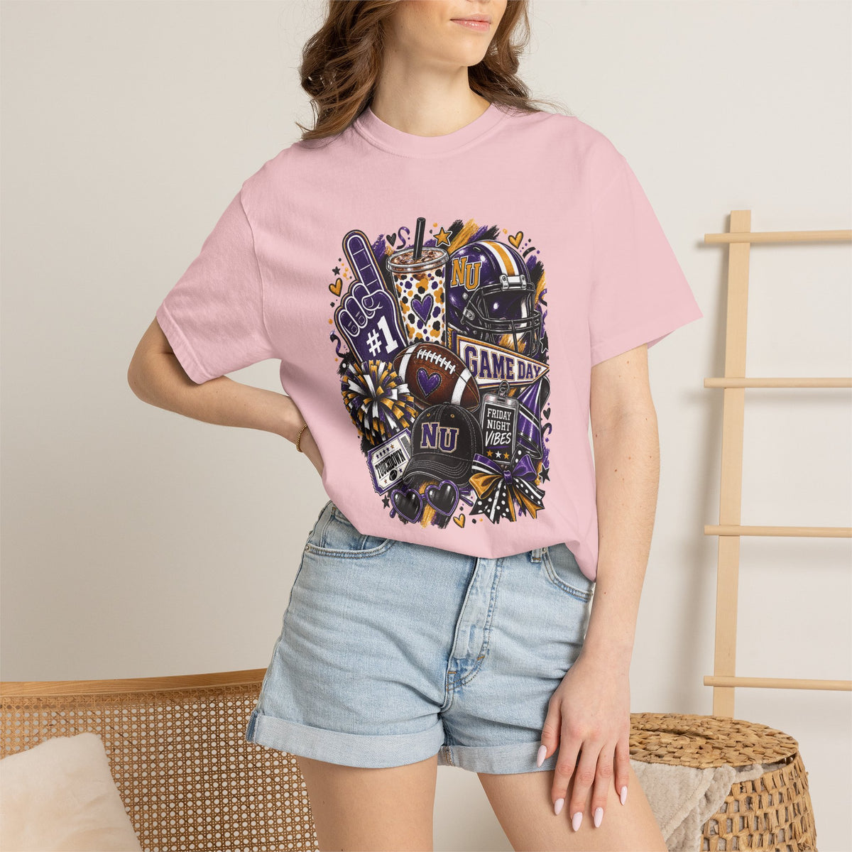 Game Day Football NU Tiger Fan Tee