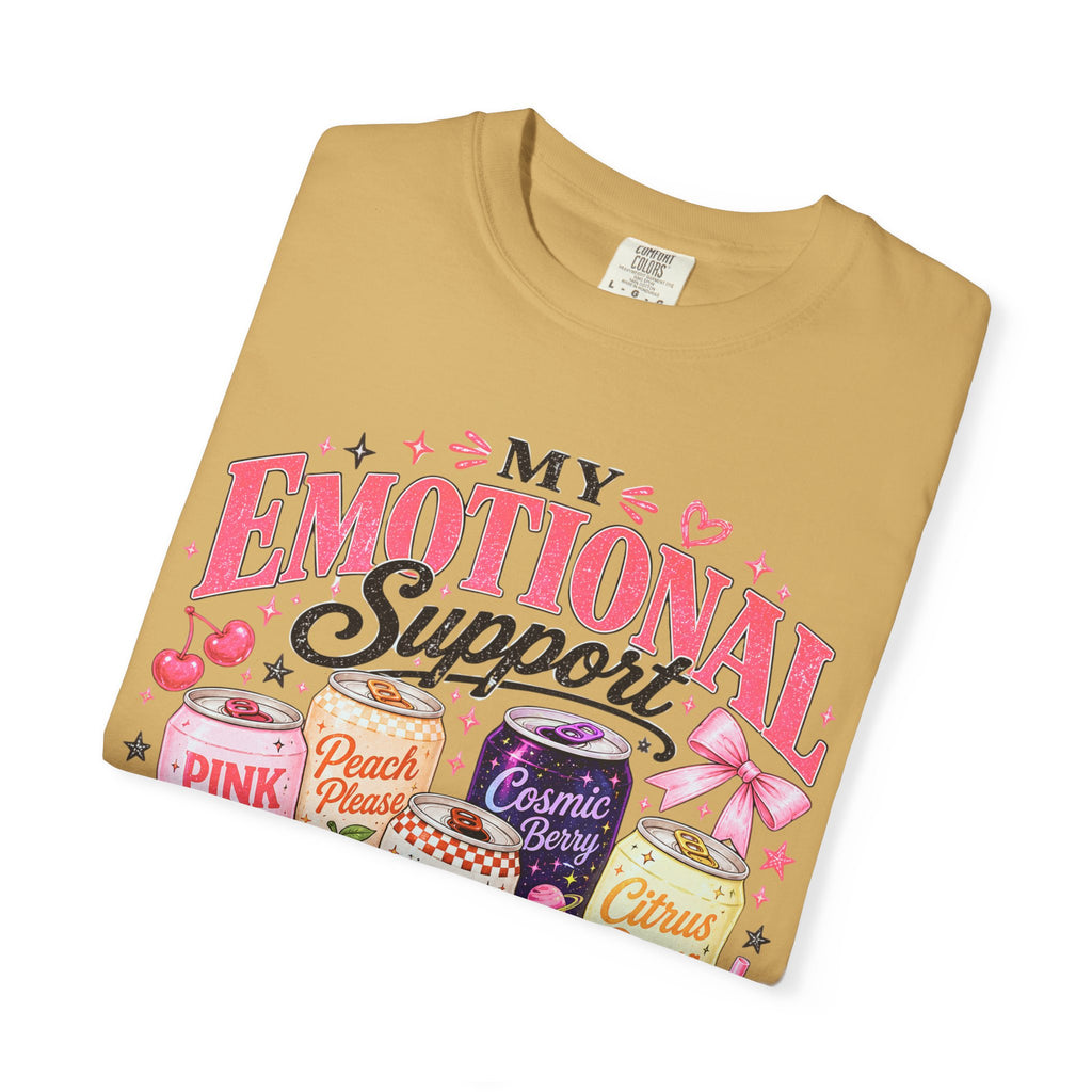 Emotional Support Energy Drinks T-Shirt — Vintage Candy Soda Graphic Tee