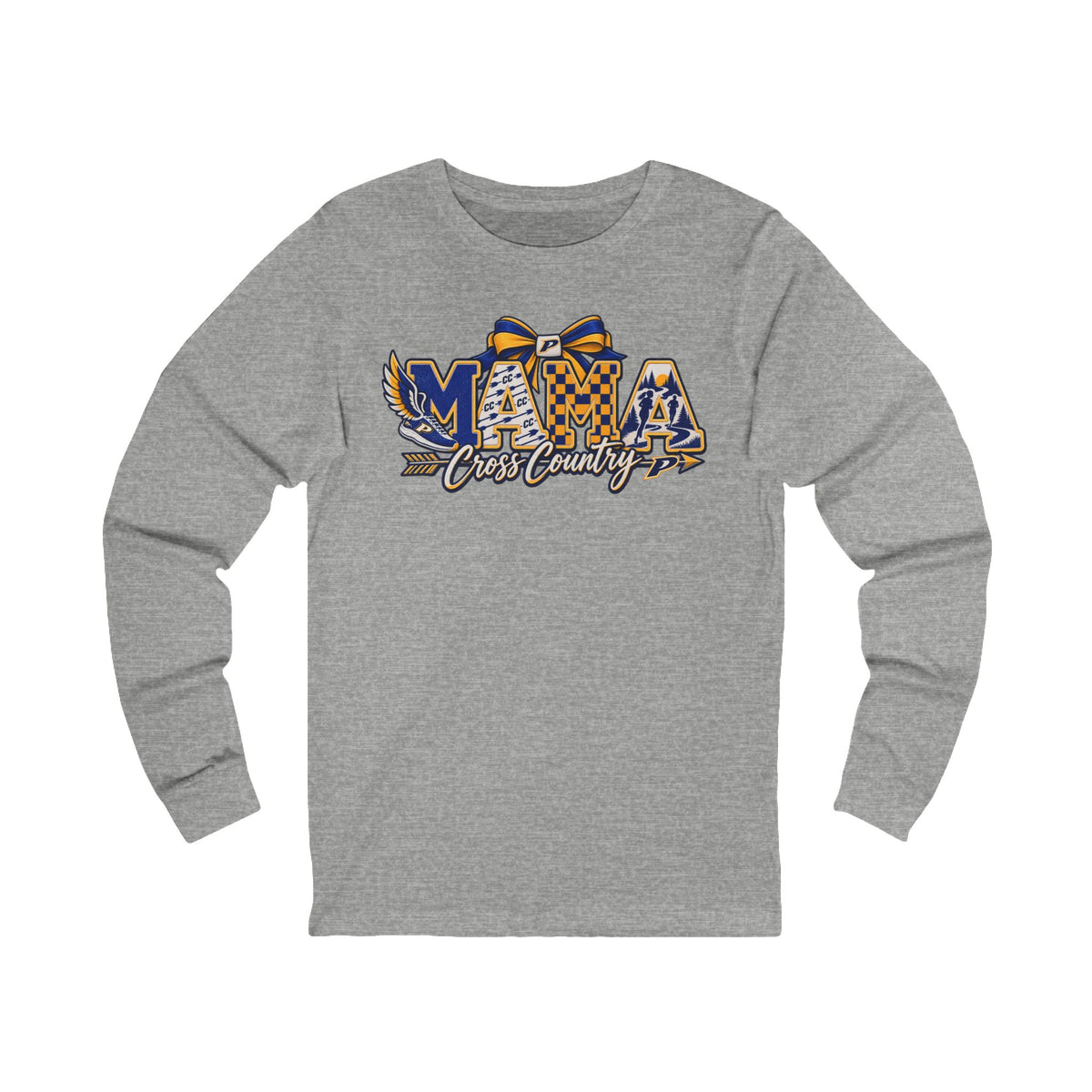 Mama Cross Country Long Sleeve Tee - Mom Runner Gift