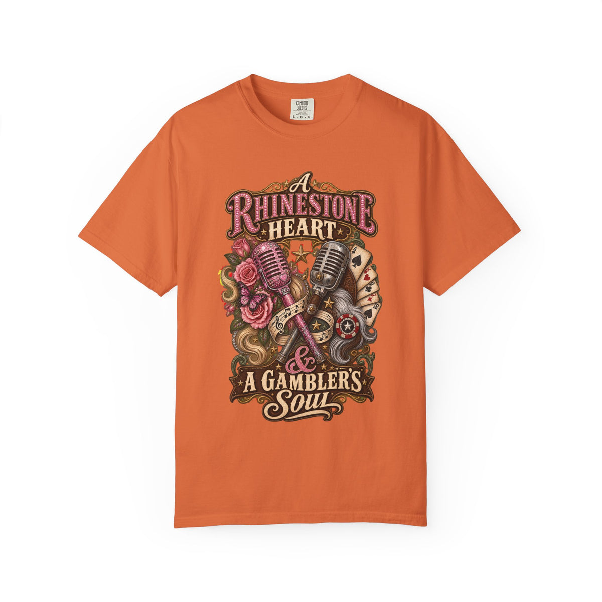 Rhinestone Heart Country Girl T-Shirt Memorial Dolly