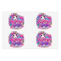 Unicorn Sticker Sheet - 10pc Pastel Glitter Decals