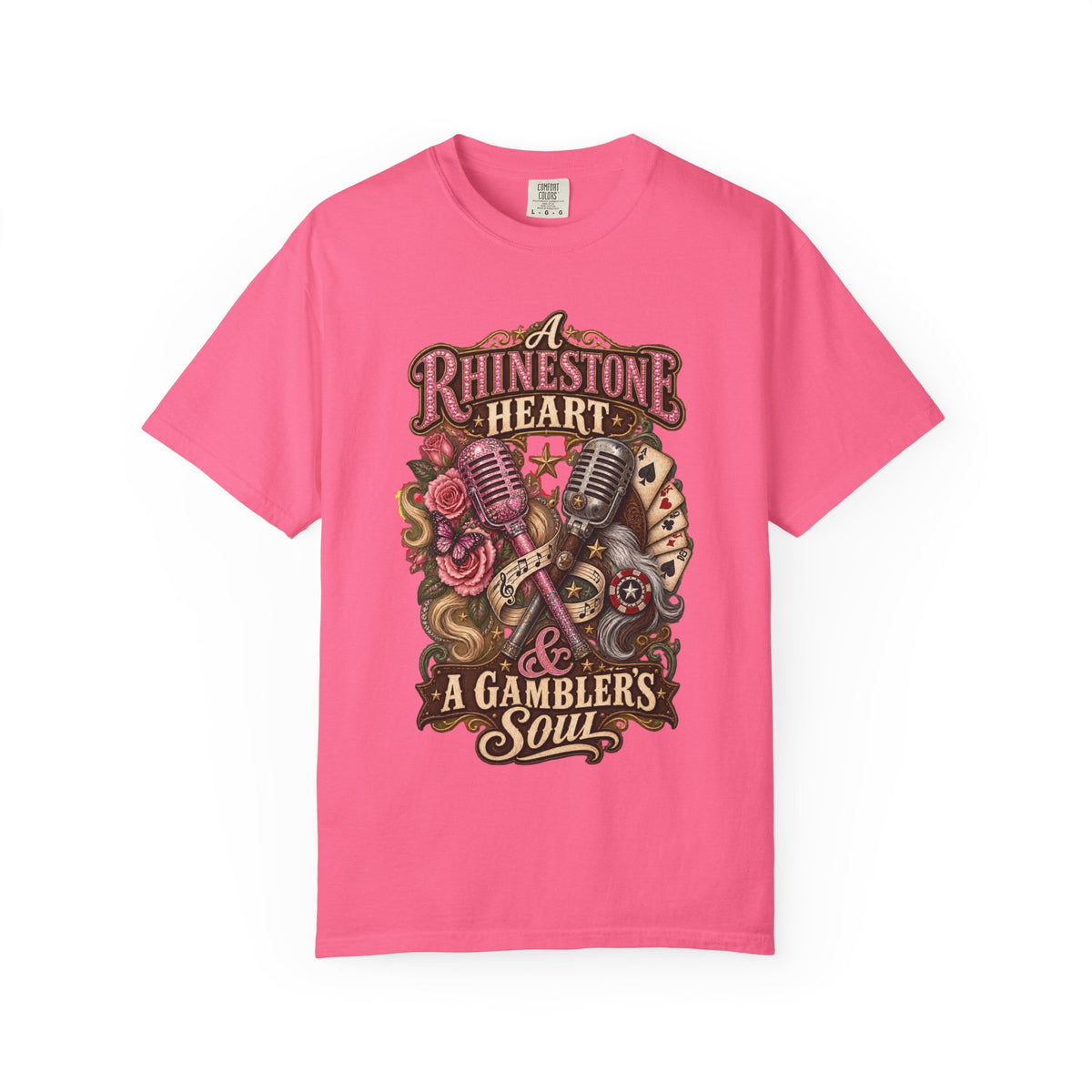 Rhinestone Heart Country Girl T-Shirt Memorial Dolly