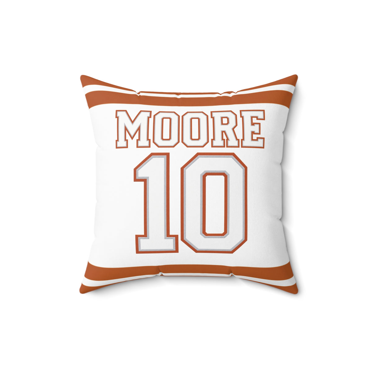 Personalized Sports Jersey Pillow Moore 10 Number Throw Pillow