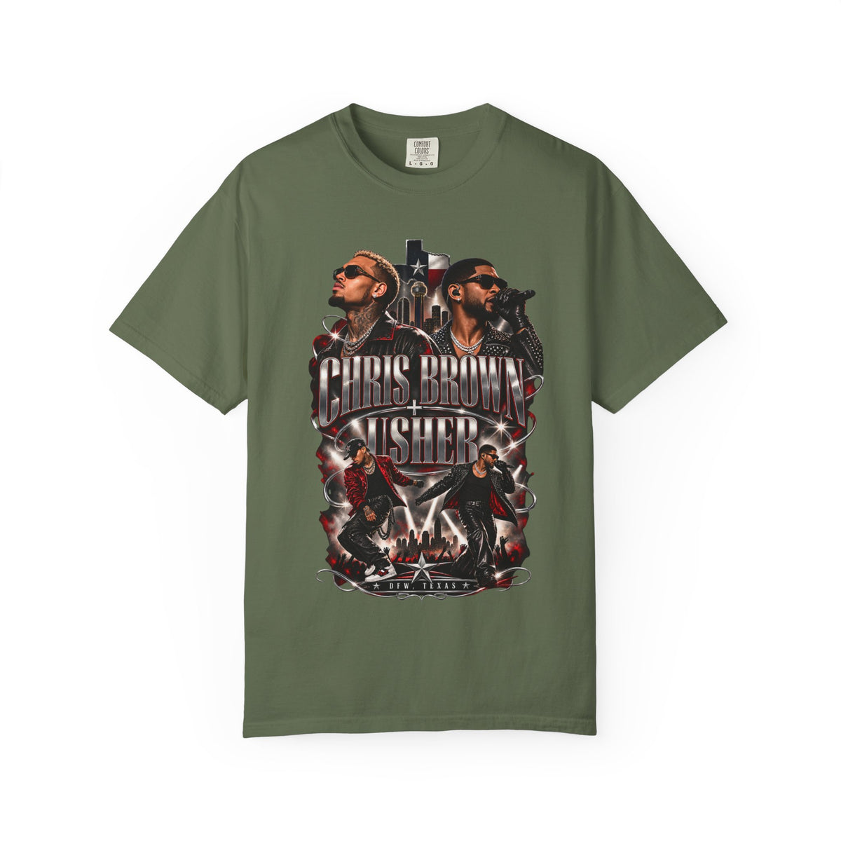 Chris Brown & Usher Concert Tee — Retro R&B Graphic T-Shirt