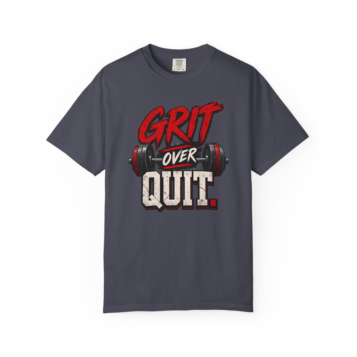 Grit Over Quit TShirt Motivational Weightlifting Gym Tee