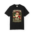 Merrier Playing Mahjong Vintage Santa Holiday Tee