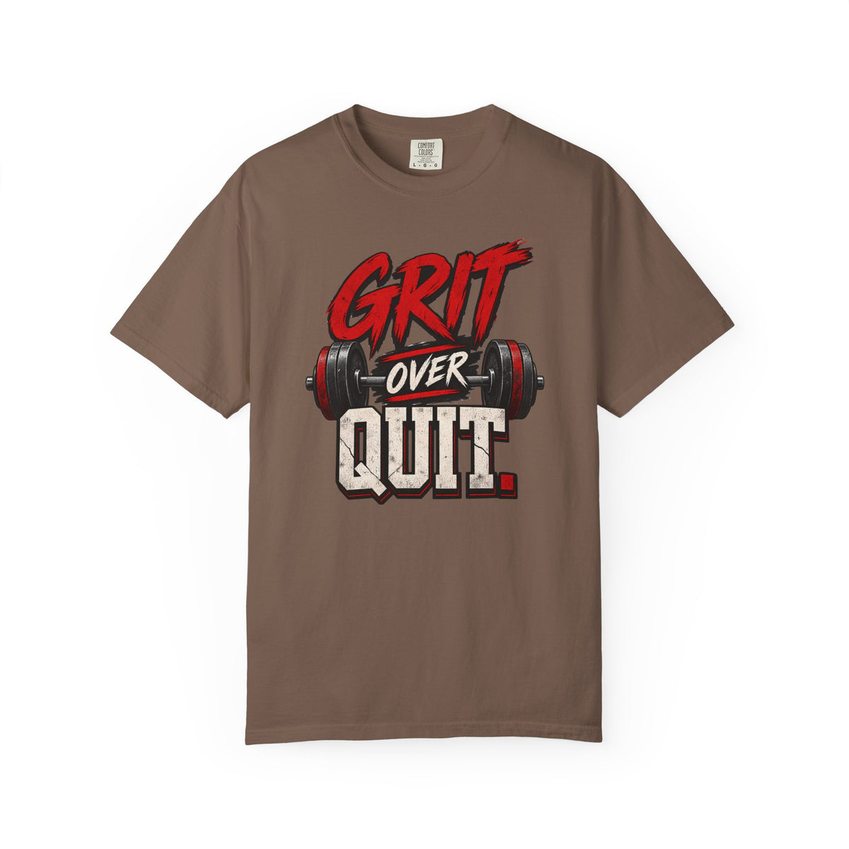 Grit Over Quit TShirt Motivational Weightlifting Gym Tee