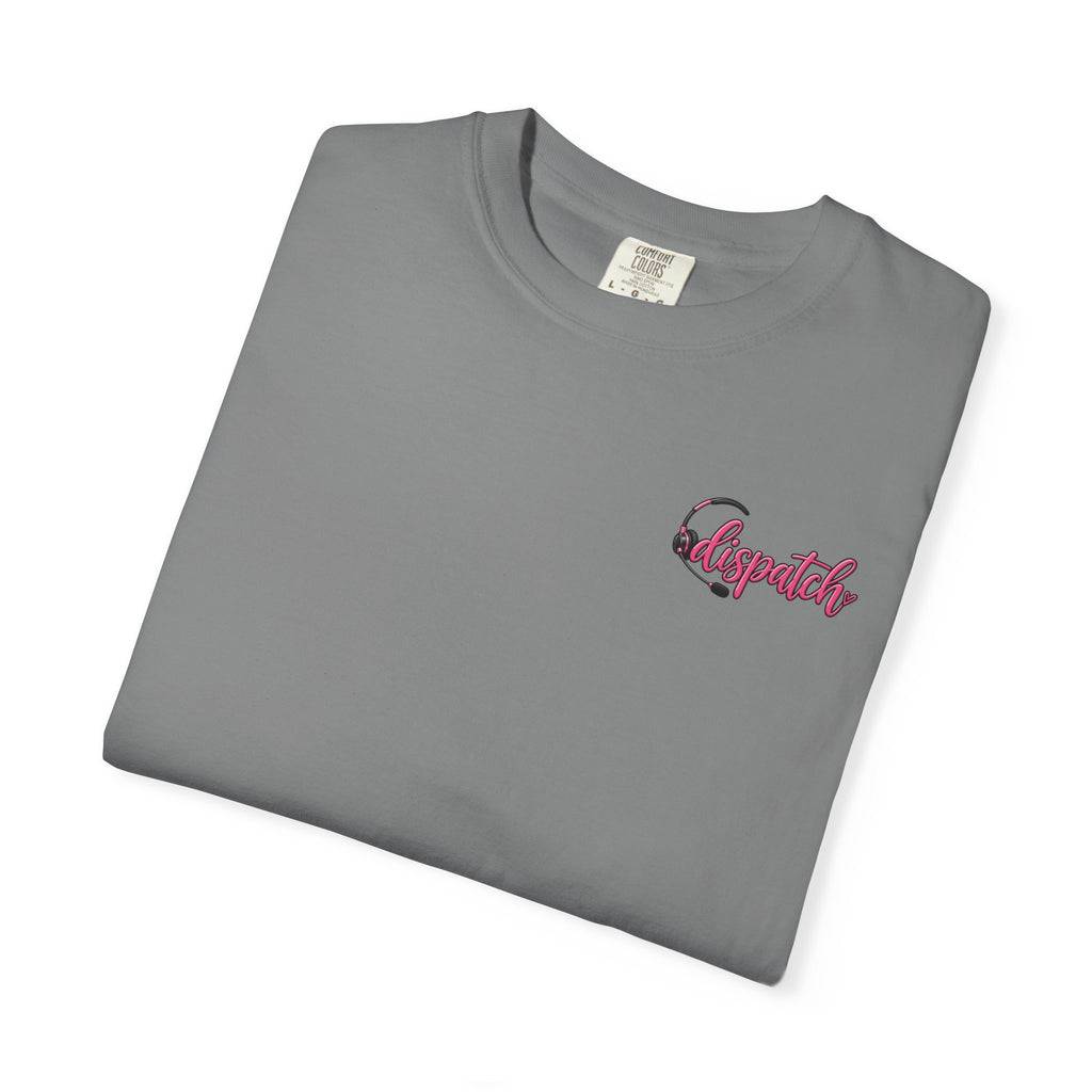 911 Dispatch Pink Ribbon T‑Shirt — Breast Cancer Awareness Dispatcher Tee